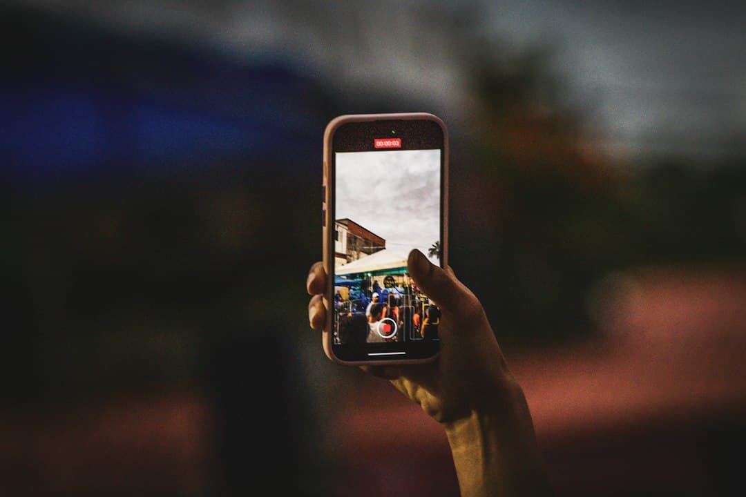 A person taking a picture with a phone camera
